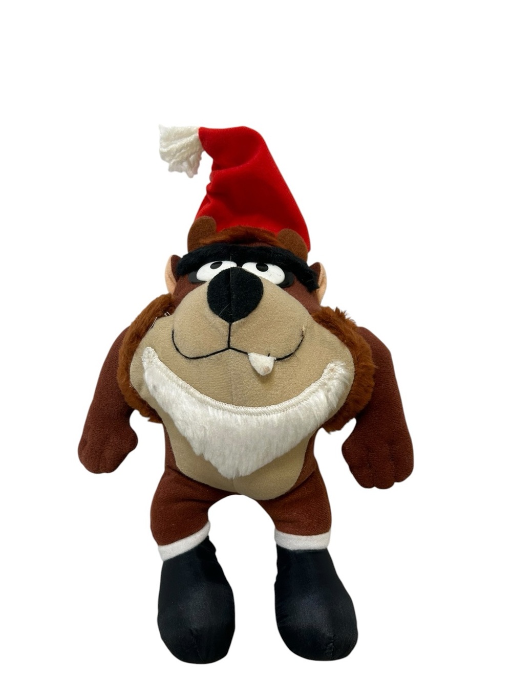 Vintage 1992 Taz Tasmanian Devil Christmas Plush Santa